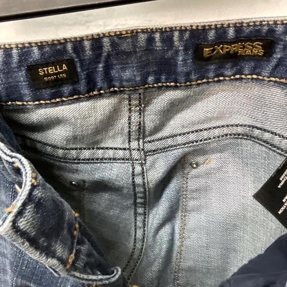 Express Jeans Women Size 6 Stella Low Rise Boot Medium Wash Denim Blue Jean (U2) - Picture 7 of 11